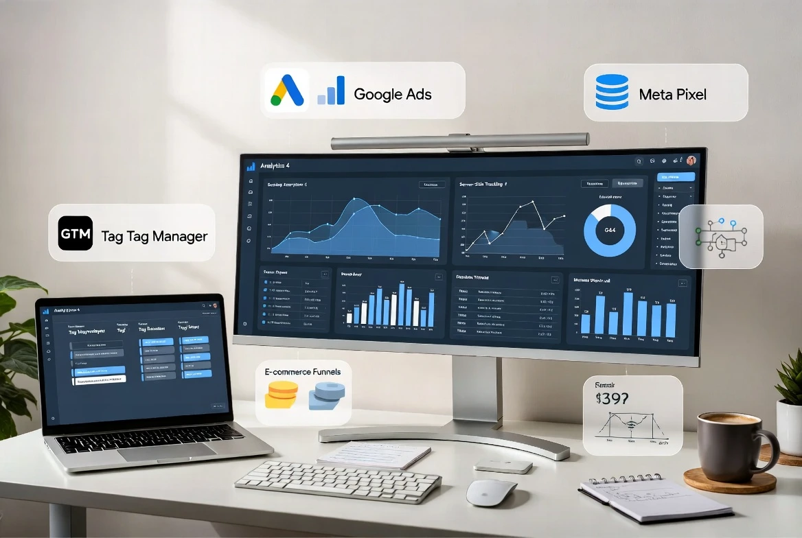 Analytics dashboard showcasing a growth in statistics