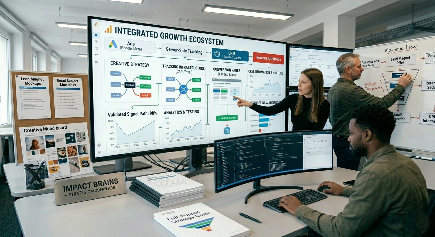 company discussing their analytics showcasing good results