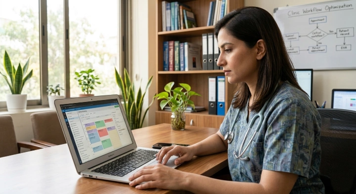 Healthcare practice administrator managing Google Ads campaigns for a medical clinic
