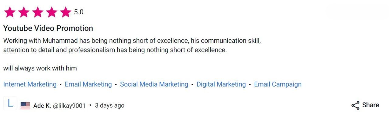 Youtube Video Promotion Testimonial of Client for Case Study