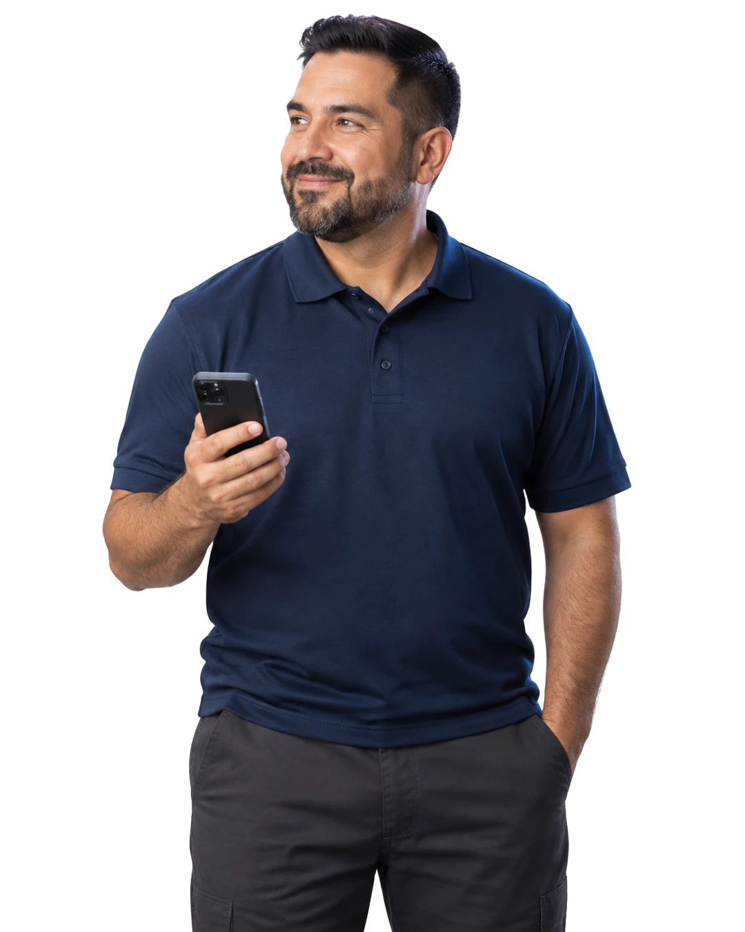 Home-service business owner holding a phone, ready to turn Google Ads calls into booked jobs