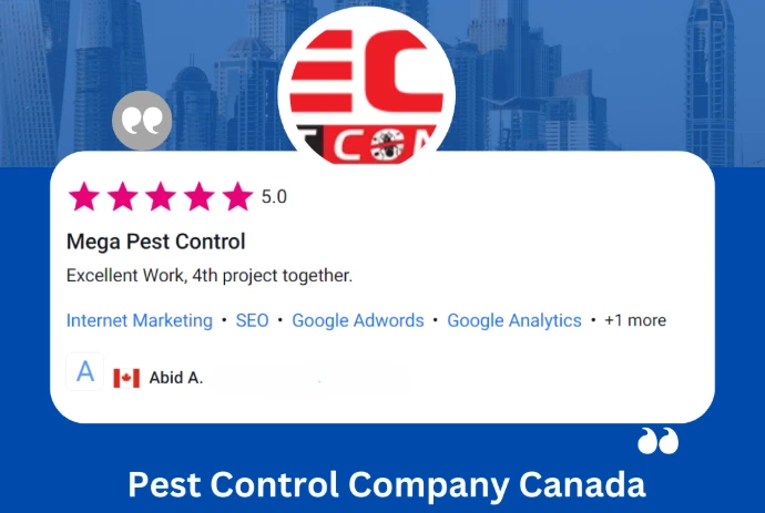testimonial of pest control company showcasing satisfaction
