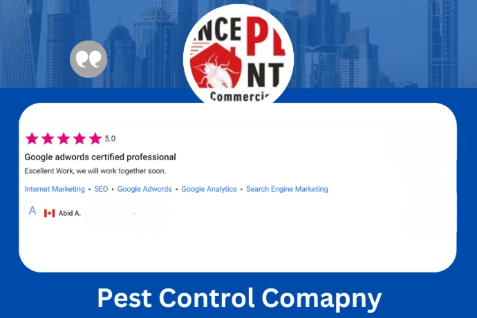 testimonial of pest control company showcasing satisfaction