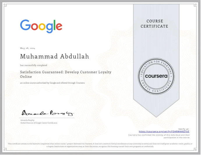 Satisfaction Gauranteed: Develop Customer Loyalty Online Certificate